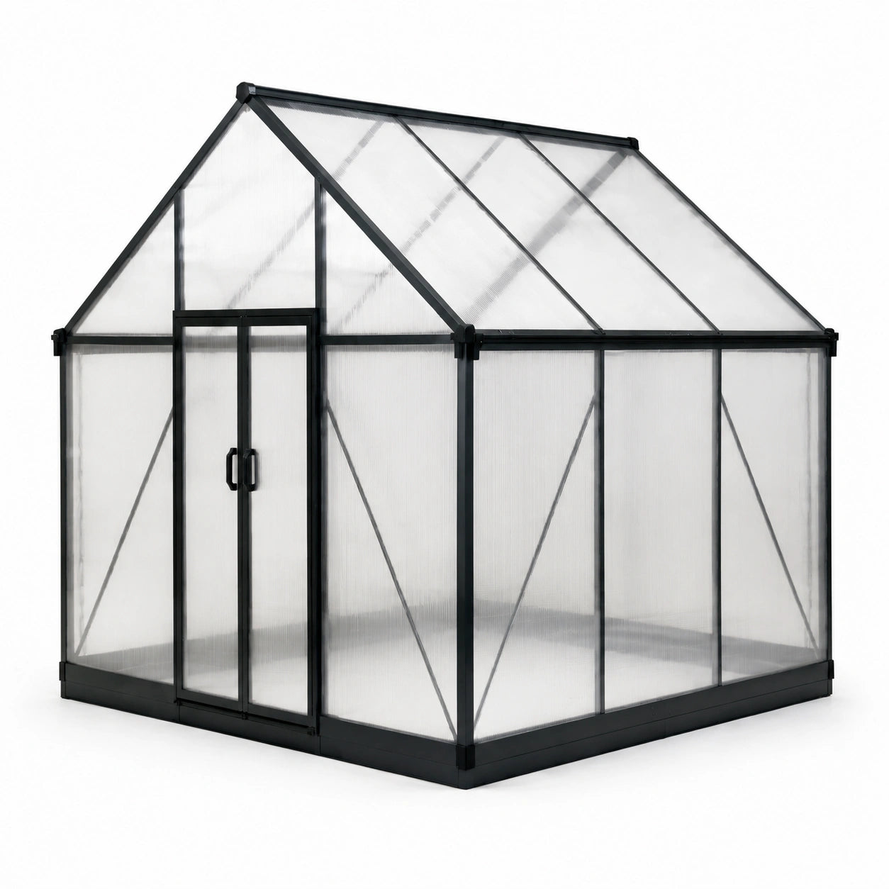 Metall Gewächshaus mit Polycarbonatplatten