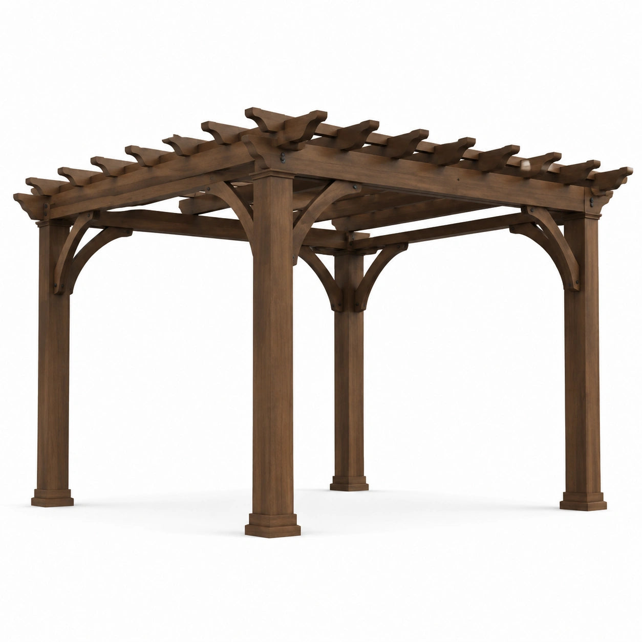 Kiefernholz Pergola Braun 300x300x240cm