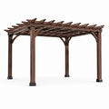 Holzpergola Rechteck Braun 300x400x230 cm